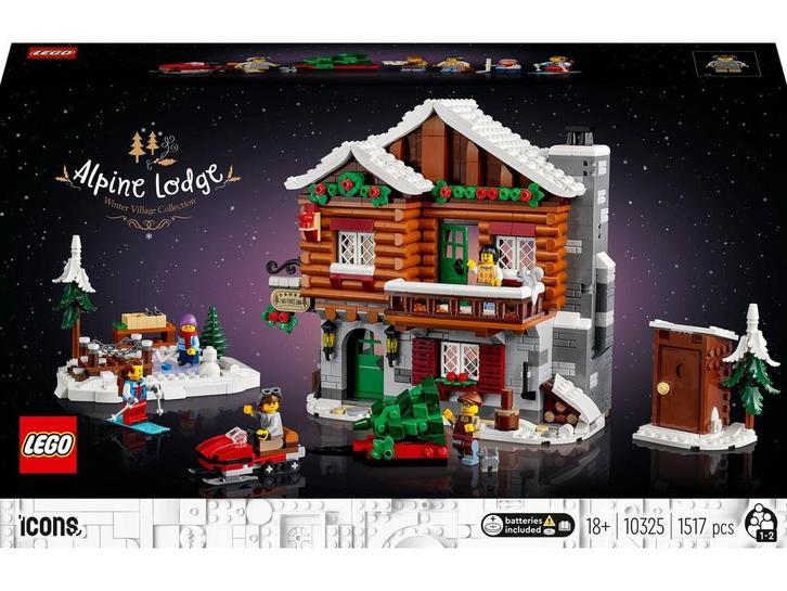 LEGO 10325 - Icons Skihut Modelhuis - 3 verdiepingen - 1517, Kinderen en Baby's, Speelgoed | Bouwstenen, Zo goed als nieuw, Verzenden