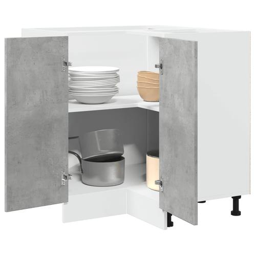 vidaXL Armoire de cuisine gris béton 75,5x75,5x81,5 cm, Maison & Meubles, Armoires | Autre, Neuf, Envoi