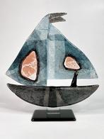 Maciej Habrat - sculptuur, Glass Ship - 33 cm - Glas - 2024, Antiek en Kunst
