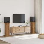 vidaXL Speakerstandaards 2 st 30x30x80 cm hout artisanaal, Audio, Tv en Foto, Luidsprekerboxen, Verzenden, Nieuw