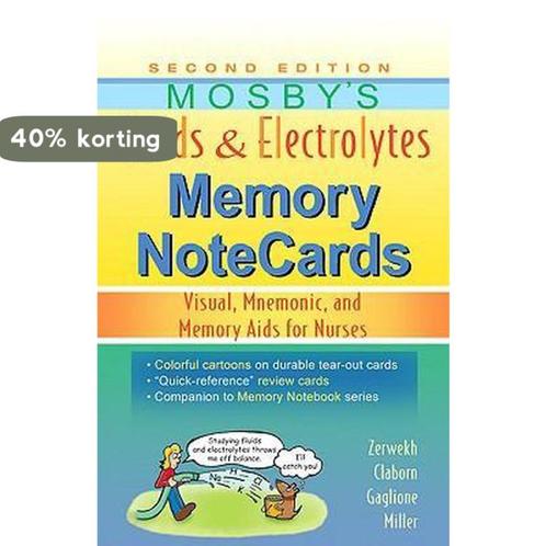 Mosbys Fluids & Electrolytes Memory NoteCards 9780323067461, Boeken, Overige Boeken, Gelezen, Verzenden