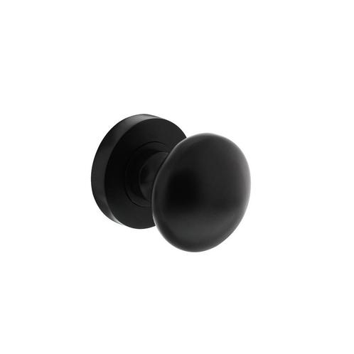 Deurknop op rozet 52x10mm zwart, Doe-het-zelf en Bouw, Hang- en Sluitwerk, Overige typen, Nieuw, Overige materialen, Ophalen of Verzenden