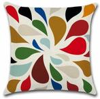 Kussenhoes Mia exclusief vulling veelkleurig, Verzenden, Nieuw