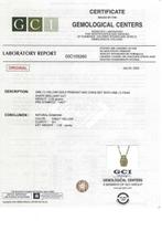 Collier avec pendentif - 14 carats Or jaune - 1.55ct. tw.