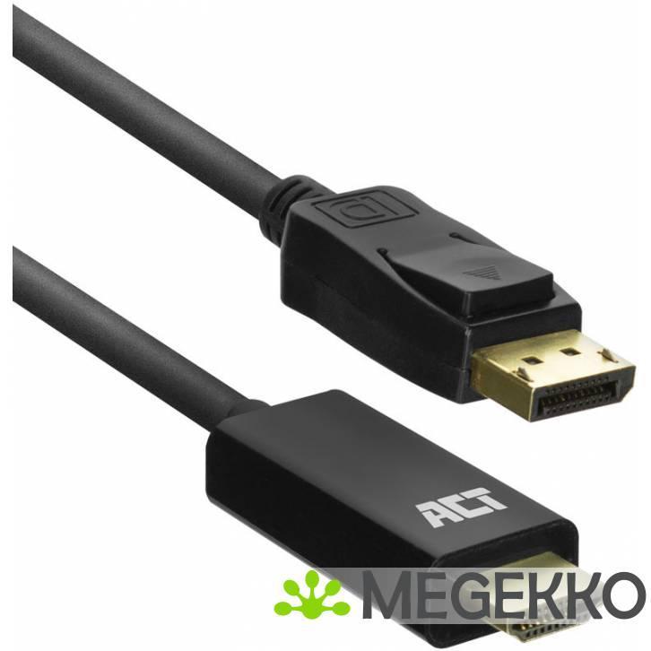 ACT DisplayPort male naar HDMI male adapterkabel, 1,8 m, Computers en Software, Overige Computers en Software, Nieuw, Verzenden