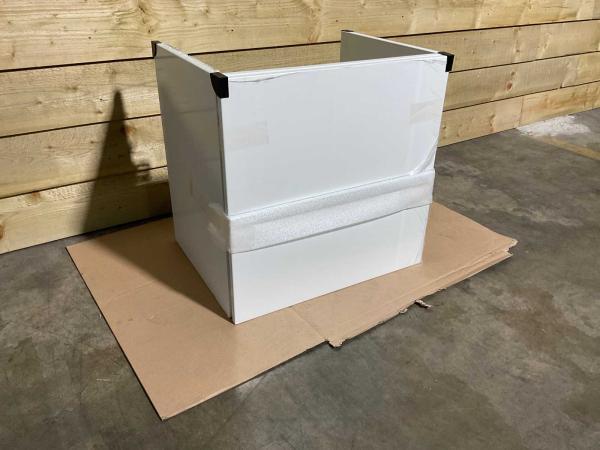 Veiling - Detremmerie onderkast 2-lades 60x59cm Rocco mat wi, Huis en Inrichting, Badkamer | Badkamermeubels