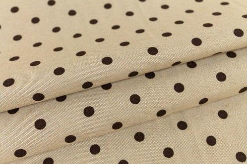 Tissu Panama en mélange de coton à fond beige avec un motif, Antiek en Kunst, Antiek | Tapijten, Tafelkleden en Textiel