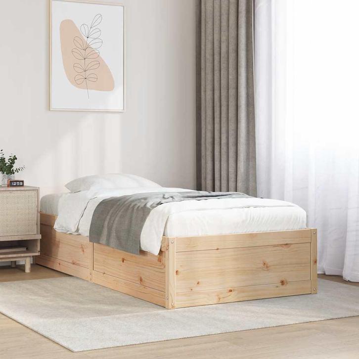 Massief Grenenhout Bed | Tweede Kansje 90x200 | OP = OP!, Huis en Inrichting, Slaapkamer | Bedden, 90 cm, 200 cm, Nieuw, Hout