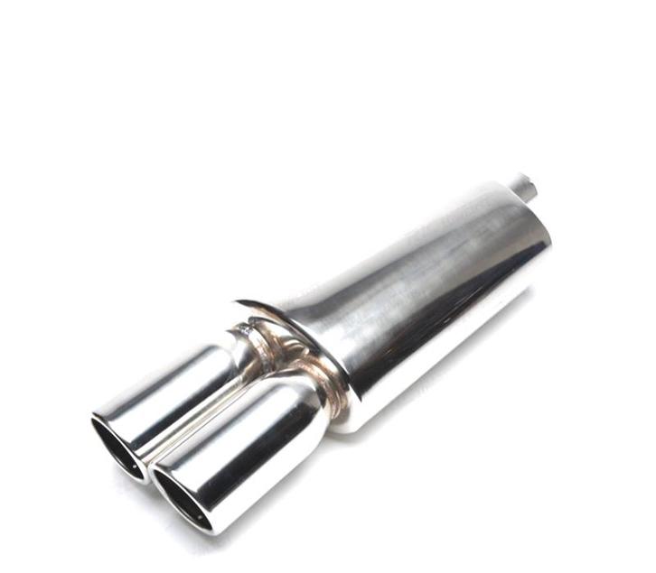 POT DÉCHAPPEMENT UNIVERSEL EN INOX DOUBLE SORTIE DIAGONALE, Autos : Pièces & Accessoires, Systèmes d'échappement, Envoi