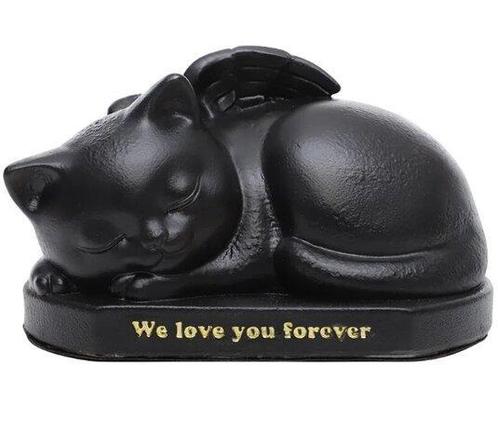 Uw poes /kat overleden? beeldje voor graf - slapende kat urn, Animaux & Accessoires, Accessoires pour chats