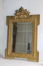 Spiegel - Hout, Goud, stucwerk - Doré feuille dor 19e