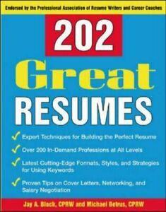 202 Great Resumes. Block, Betrus, Michael, Livres, Livres Autre, Envoi