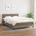 vidaXL Boxspring met matras stof taupe 140x200 cm, Huis en Inrichting, Slaapkamer | Bedden, Verzenden, Nieuw