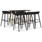 vidaXL 7-delige Barset zwart, Verzenden, Nieuw