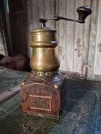 Koffiemolen - Hout, Messing - koffiemolen, Antiek en Kunst