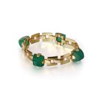 Armband Georges L’Enfant 18kt goud en chrysopraas cabochon, Handtassen en Accessoires, Armbanden, Nieuw