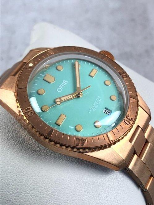 Oris - Divers Sixty-Five Cotton Candy Bronze Automatic - 01, Handtassen en Accessoires, Horloges | Heren
