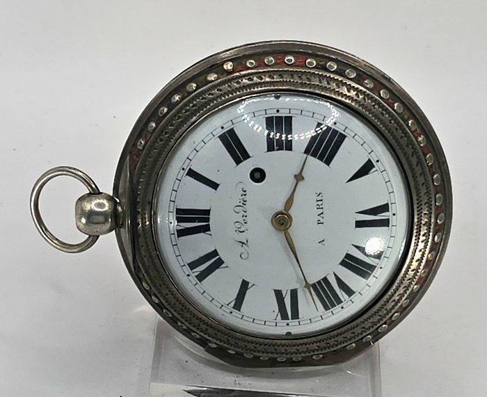 A. Verdiere A PARIS - Große Silberspindeluhr -, Handtassen en Accessoires, Horloges | Heren