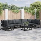 vidaXL Tuinbank Set met kussen met kussen 8 pcs Zwart 70 x, Verzenden, Nieuw