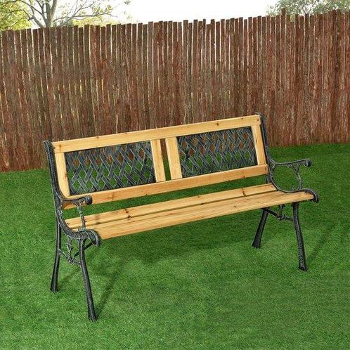 Tweedekans | 2 Zits tuinbank - Sanremo ruitmotief -, Tuin en Terras, Tuinsets en Loungesets, Ophalen of Verzenden