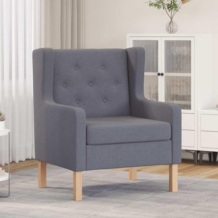 vidaXL Fauteuil stof grijs, Maison & Meubles, Fauteuils, Envoi