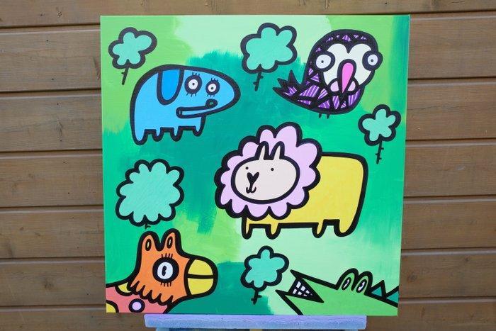 Kev Munday - Jungle Buds, Antiek en Kunst, Kunst | Schilderijen | Modern