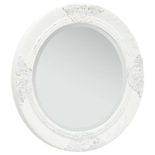 vidaXL Wandspiegel barok stijl 50 cm wit, Huis en Inrichting, Woonaccessoires | Spiegels, Nieuw, Verzenden