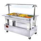Buffet chauffant, bain marie, 4x GN1/1-150 (Bois Blanc) -, Articles professionnels, Verzenden, Neuf, dans son emballage, Autres types