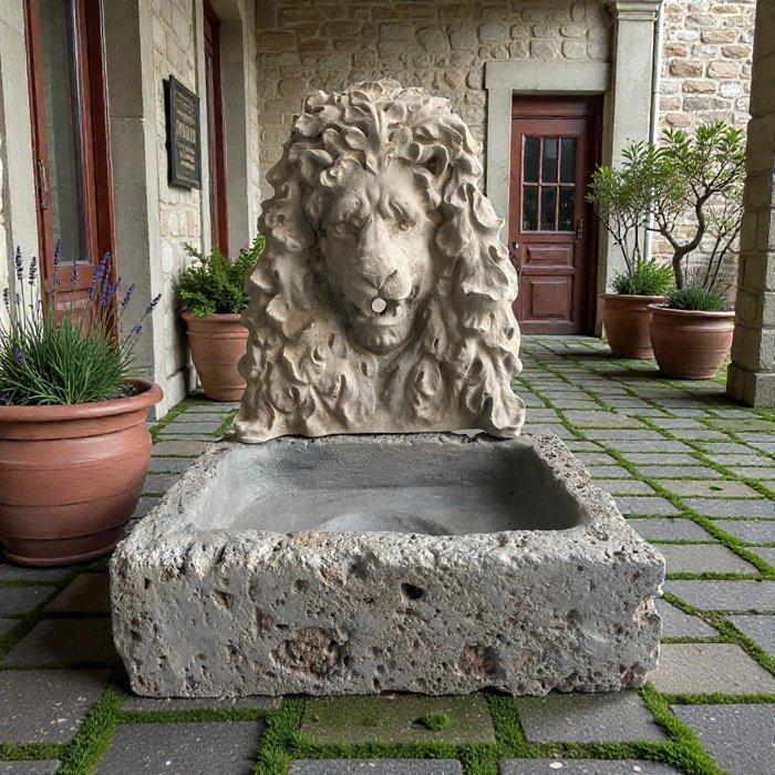 Lavabo (2) - calcare vulcanico, Antiquités & Art, Curiosités & Brocante