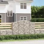vidaXL Schanskorven 3 st gewelfd 200x50x140/160 cm ijzer, Tuin en Terras, Verzenden, Nieuw