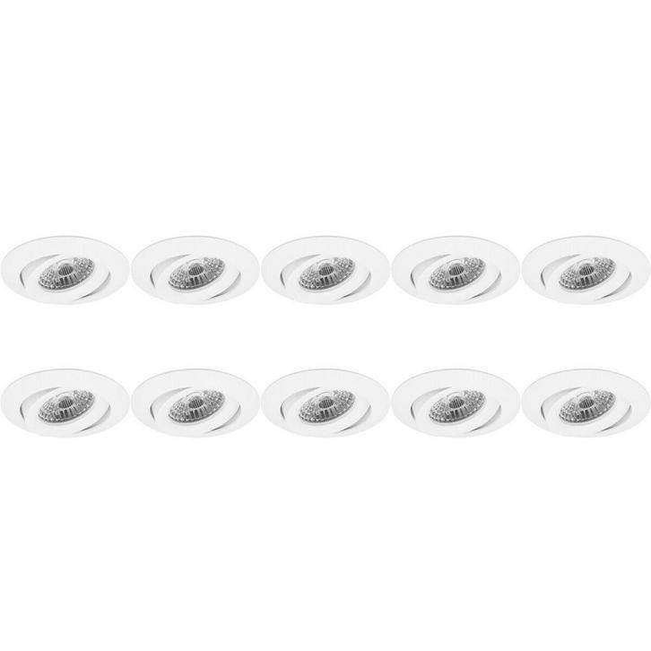 Pragmi Uranio Pro 10 Pack Spot Armatuur - GU10 Fitting - Kan, Huis en Inrichting, Lampen | Overige, Nieuw, Verzenden