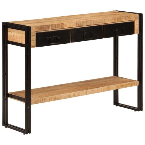 vidaXL Wandtafel 110x30x76 cm massief mangohout, Huis en Inrichting, Tafels | Bijzettafels, Nieuw, Verzenden