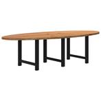 vidaXL Eettafel 280x120x74 cm ovaal massief eikenhout, Huis en Inrichting, Tafels | Eettafels, Verzenden, Nieuw