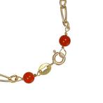 Zonder Minimumprijs - Armband - 18 karaat Geel goud Koraal, Handtassen en Accessoires, Armbanden, Nieuw