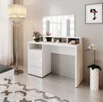Kaptafel - Wit - 120x40x76 - Met spiegel - make-up tafel, Maison & Meubles, Accessoires pour la Maison | Miroirs, Verzenden