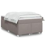 vidaXL Boxspring met matras stof taupe 120x200 cm, Huis en Inrichting, Slaapkamer | Bedden, Verzenden, Nieuw