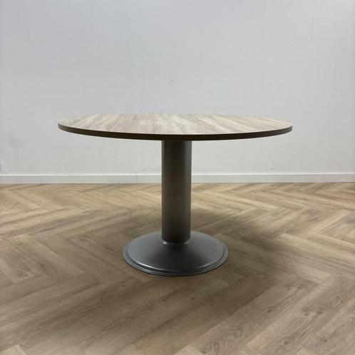 Tweedehands ronde vergadertafel, 120 cm, Midden eiken -, Zakelijke goederen, Kantoor en Winkelinrichting | Kantoormeubilair en Inrichting