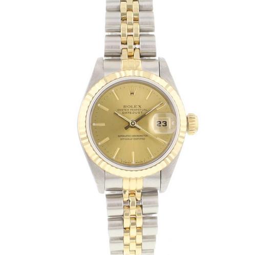 Rolex Lady-Datejust 26 69173 uit 1994, Bijoux, Sacs & Beauté, Montres | Femmes, Envoi