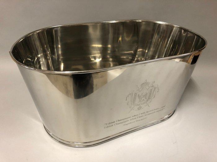 Refroidisseur à vin - Nickel plaqué - avec un texte gravé de, Verzamelen, Wijnen