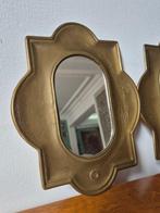 Miroir- Paire de miroirs - laiton estampé avec gravure, Huis en Inrichting, Nieuw