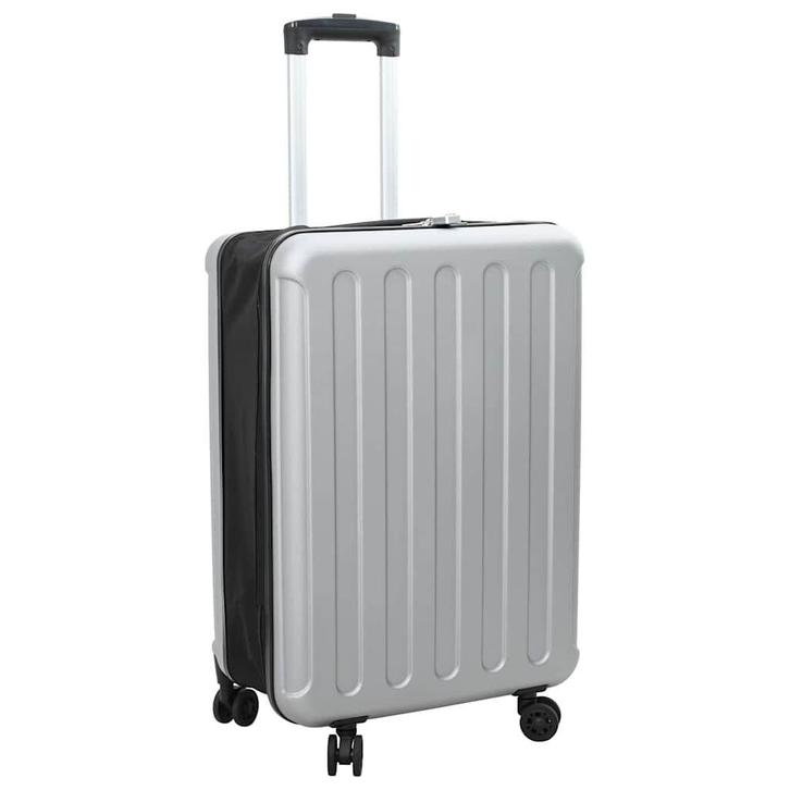 Stijlvolle Zilveren Koffer | Retour Deal | 35% Korting, Handtassen en Accessoires, Koffers, Minder dan 35 cm, 60 tot 70 cm, Slot