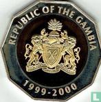 Gambia 2000 bututs 1999 (PROOF) Millennium, Postzegels en Munten, Munten | Afrika, Verzenden, Overige landen, Losse munt, Goud
