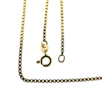 Gouden Venetiaanse schakel ketting | 52 cm (veerring) beschikbaar voor biedingen