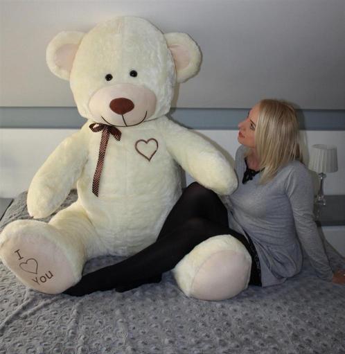 Grote knuffelbeer met I love you tekst - Perfect voor Val..., Kinderen en Baby's, Speelgoed | Knuffels en Pluche, Nieuw, Beer