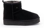 Warmbat Wallaby Suede boot Plateau Dames Laarzen - Zwart..., Verzenden