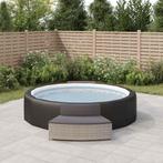 vidaXL Spa-bankjes met kussens 2 st poly rattan grijs, Tuin en Terras, Zwembaden, Verzenden, Nieuw