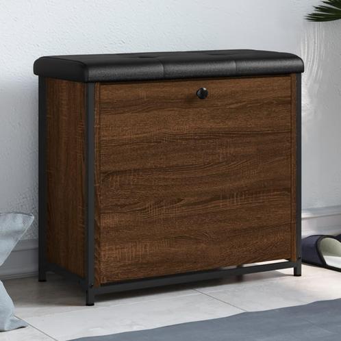 vidaXL Schoenenbankje met klaplade 62x32x56 cm bruin, Huis en Inrichting, Overige Huis en Inrichting, Nieuw, Verzenden