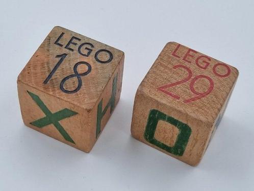Lego - Vintage - 500 of 501 - 2 stuks houten Legoblokken uit