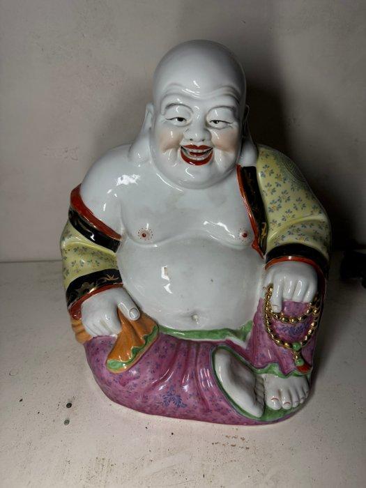 Beeldje - statuette de Bouddha rieur en porcelaine (2) -, Antiquités & Art, Antiquités | Autres Antiquités