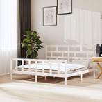 vidaXL Bedframe massief grenenhout wit 180x200 cm, Huis en Inrichting, Slaapkamer | Bedden, Verzenden, Nieuw